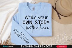 Write Your Own Story Sleeve SVG, Motivational SVG Design Product Image 1