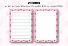 Pink Heart Writing Paper | Writing paper Product Image 1