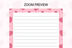 Pink Heart Writing Paper | Writing paper Product Image 2