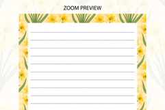 Daffodil Flower Letter Writing Paper | Writing paper Product Image 3