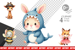 Wrong Costume Baby Animals Clipart Product Image 1