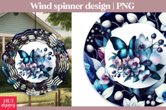 Blue Butterfly Wind Spinner, Orchid Spring windspinner Product Image 1