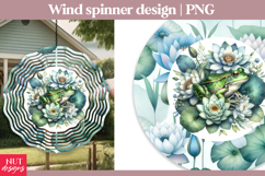 Frog Water Lily Wind Spinner, Garden Spring wind spinner Product Image 1