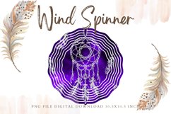 Galaxy Dream Catcher Wind Spinner Template Sublimation Boho Product Image 1