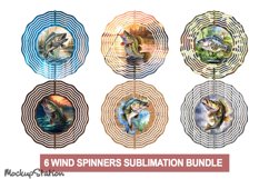 Fishing Wind Spinner PNG|Fish Spinner Sublimation Product Image 1