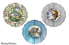 Fishing Wind Spinner PNG|Fish Spinner Sublimation Product Image 3