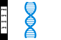 DNA double helix structure blue vector illustration for scie Product Image 1