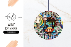 Stained Glass Wind Spinner Round Png Product Image 1