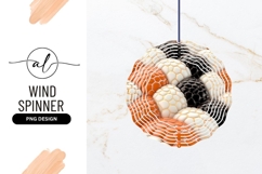 Abstract pattern of orange white and black spheres Product Image 1