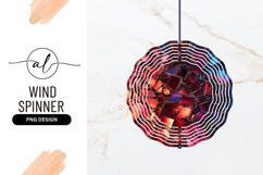 Abstract Shattered Glass Mosaic with Red Orange and Blue Product Image 1