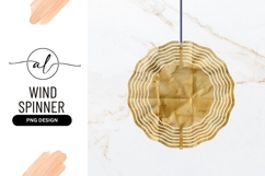 Aged Paper Texture Wind Spinner Round Png Product Image 1
