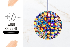 Colorful Abstract Wind Spinner Round Png Design Product Image 1