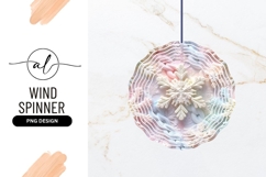 Pastel Snowflakes and Chain Ornament on White Background Product Image 1