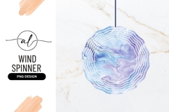Abstract Swirling Watercolor Texture in Blue Purple Product Image 1