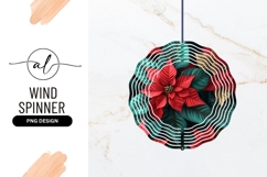 Festive Red Poinsettia Flowers with Teal and Gold Leaves Product Image 1