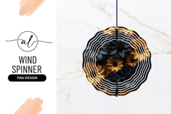 Abstract Floral Pattern with Black and Gold Flowers Product Image 1