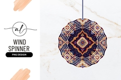 Intricate Embroidered Floral Pattern in Navy Blue Red Product Image 1