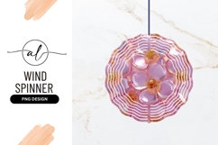 Pink Flower Cluster Wind Spinner Round Png Product Image 1