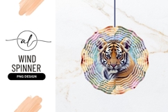 Tiger Cub Portrait Surrounded by Tropical Flower and Foliage Product Image 1
