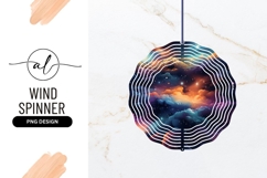 Colorful Clouds And Stars Wind Spinner Round Product Image 1