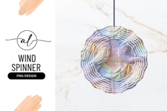 Pastel Abstract Wind Spinner Round P N G Pattern with Woven Product Image 1