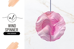 Pink Abstract Waves Wind Spinner Round Png Product Image 1