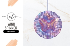 Iridescent Butterfly Balloons On Wind Spinner Round Png Product Image 1
