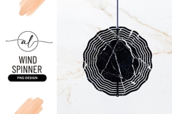 Black Marble Texture Wind Spinner Round Png Product Image 1