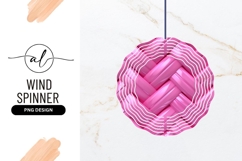 Pink Weave Pattern Wind Spinner Round Png Product Image 1
