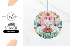 Floral Mandala Wind Spinner Round Png Product Image 1