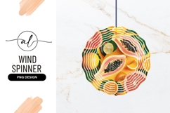 Tropical fruit round wind spinner png design Product Image 1