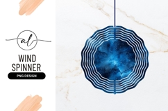 Blue nebula round wind spinner png design Product Image 1