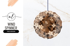 Round wind spinner png design with floral pattern Product Image 1