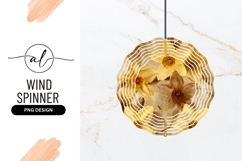 Round wind spinner with floral design Product Image 1