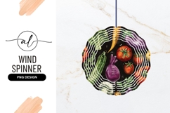 Round wind spinner png design with vegetables Product Image 1