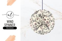 Round wind spinner with floral design Product Image 1