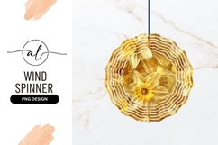 Golden daffodil round wind spinner png design Product Image 1