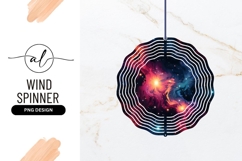 Cosmic Nebula Space Wind Spinner Round Png Product Image 1