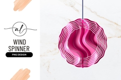 Pink Wavy Abstract Wind Spinner Round Png Product Image 1