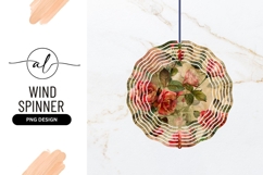 Vintage rose pattern round wind spinner png design Product Image 1