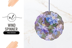 Blue floral wind spinner png design Product Image 1