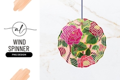 Vivid Camellias Leaves Artistic Wind Spinner Round Png Product Image 1