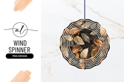 Autumn leaves round wind spinner png design Product Image 1