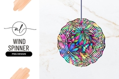 Colorful Floral Wind Spinner Round Png Product Image 1