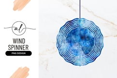 Blue floral round wind spinner png design Product Image 1