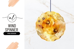 Round wind spinner png design with vibrant flowers Product Image 1