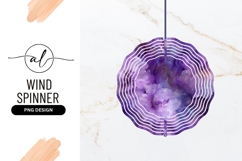 Purple floral round wind spinner png design Product Image 1