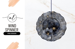 Elegant blue floral round wind spinner png design Product Image 1