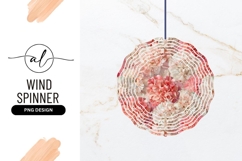Round wind spinner with floral design Product Image 1