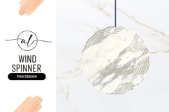 Abstract Wind Spinner Round Png Marble Design Product Image 1